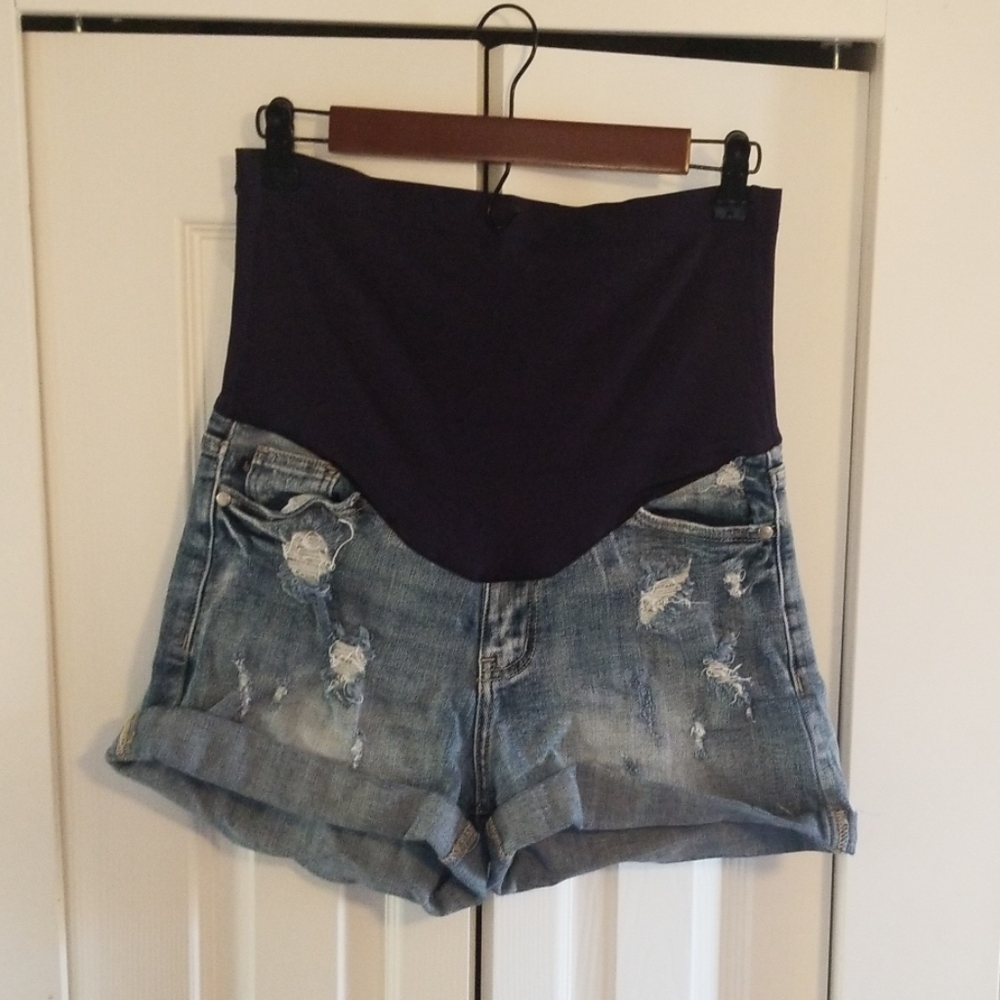 Pink Blush Maternity Shorts